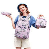 3 Piece School Backpack Lunch Bag Pencil Pouch for Teens
