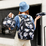 3 Piece School Backpack Lunch Bag Pencil Pouch for Teens