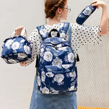 3 Piece School Backpack Lunch Bag Pencil Pouch for Teens