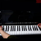 61/88 Keys Removable Silicone Piano Keyboard Note Labels Set Piano Practice Note Chart without Stickers