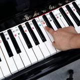 61/88 Keys Removable Silicone Piano Keyboard Note Labels Set Piano Practice Note Chart without Stickers