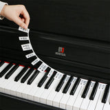 61/88 Keys Removable Silicone Piano Keyboard Note Labels Set Piano Practice Note Chart without Stickers