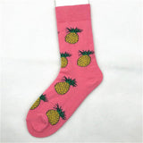 5 Pairs of Women Novelty Socks Fruit Animal Floral Pattern Socks Set