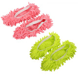 2pcs Multi-Function Chenille Fibre Washable Dust Mop Slippers