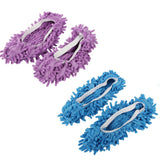 2pcs Multi-Function Chenille Fibre Washable Dust Mop Slippers