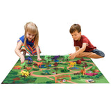 Kids Dinosaur Paradise Playmat with 9 Dinosaurs Models