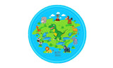 Water Spray Sprinkle Playing Mat for Kids