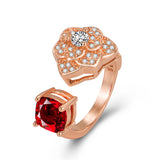 Rose Ring and Ear Studs Set