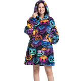 Sherpa Hoodie Blanket Hooded Oversized Wearable Throw Blanket for Adults and Kids