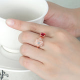 Rose Ring and Ear Studs Set