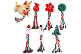 3Pack Christmas Braided Rope Pet Chew Toys