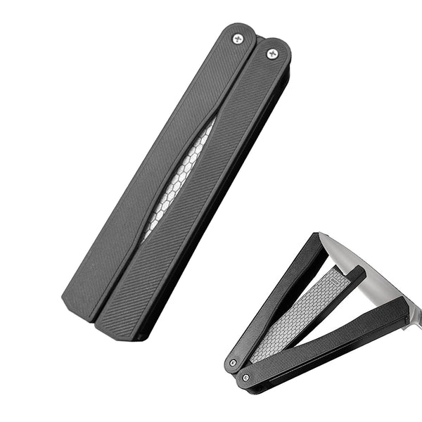 Foldable Knife Sharpener 400/600 Sharpening Tool Double-sided Sharpener for Garden Outdoor Camping Kitchen