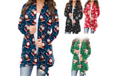 Women Christmas Open Front Cardigan