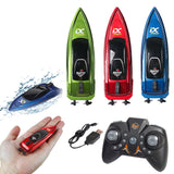 2.4GHz Kids RC Boat Toys Rechargeable Remote Control Racing Ship Toy