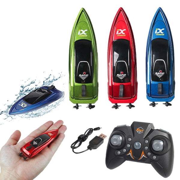 2.4GHz Kids RC Boat Toys Rechargeable Remote Control Racing Ship Toy