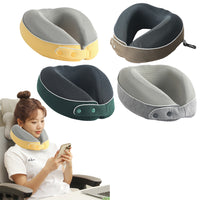 Memory Foam Travel Neck Pillow with Sleeping Mask Earplugs