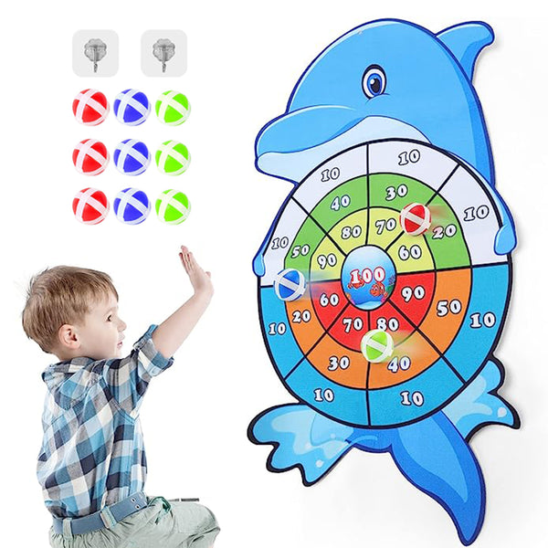 Dart Board for Kids with 12 Sticky Balls