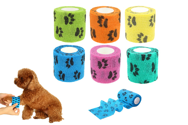 6 Rolls Self Adhesive Bandage for Pet