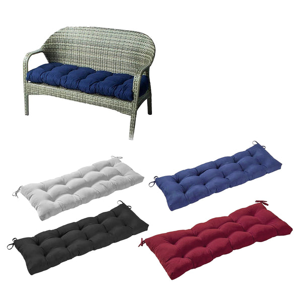 Outdoor Bench Cushion Long Seat Pad with Ties for Indoor Outdoor Furniture