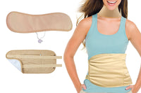 2-Piece Castor Oil Wrap Belt and Neck Pack Set for Inflammation Toxin Remover