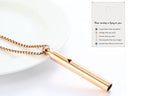 Stainless  Breathing Necklace Pendent Anxiety Relief Stress Relief for Women Men