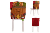 Christmas Chair Covers with Santa Hat for Holiday Dinner Party