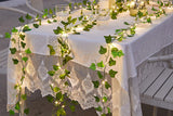 10-Meter 100LED Artificial Ivy Leaves Light String Battery-powered Light String