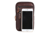 Leather Phone Pouch Belt Bag Crossbody Waist Pack for Men