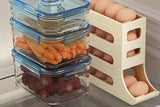 4-Tier Egg Holder Auto Rolling Egg Dispenser Rack Kitchen Egg Storage Box