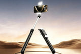 1.7m Extendable Selfie Stick Tripod with Bluetooth Remote and 2 LED Fill Lights