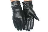 Womens Winter PU Leather Touchscreen Gloves