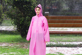 EVA Reusable Raincoat Unisex Non-Disposable Raincoat Waterproof Hooded Poncho