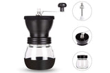Manual Coffee Bean Grinder w/ Ceramic Burr and 2 Glass Jars