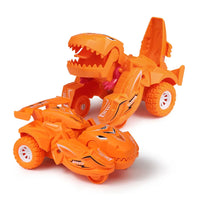 2 in 1 Kids Transforming Dinosaur Car Toy Automatic Transform Toy Car