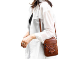 Women Crossbody Purse Multi-Pocket PU Leather Shoulder Bag Phone Bag