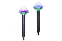 2Pcs Mole Repellent Solar Powered with Auto LED Lights
