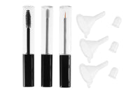 3-Piece 10ml Clear Cosmetic Tube Set for Mascara Lip Gloss