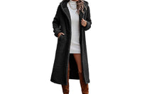 Women Fleece Long Hooded Jacket