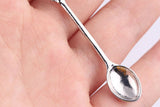 4Pcs Mini Crown Spoon Necklace Pendant Charm for Festival Cutlery Tea Party