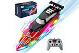 RC Boat with LED Lights 2.4Ghz Remote Control Racing Boat