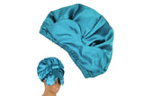 2-in-1 Double Layer Satin Bonnet with Eye Mask Sleep Cap Hair Wrap