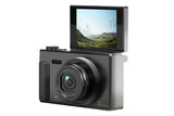 5K Digital Camera with 64GB Memory Card 18X Zoom Flip Screen Point and Shoot Camera