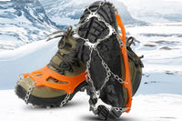 Traction Cleats Ice Snow Grips with 10 Stainless Steel Spikes