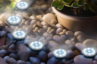 10Pcs Mini Solar Stainless Steel Ground Lights