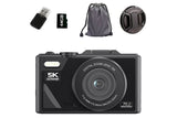5K Digital Camera WiFi Vlogging Camera with 180 Degree Flip Screen