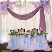 Chiffon Wedding Arch Draping Fabric Backdrop Curtain Drape Tulle