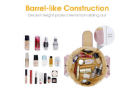 Large Barrel Drawstring Makeup Bag Travel Cosmetic Bag for Women