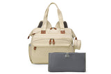 Diaper Bag Backpack with Separate Shoe Compartment and Changing Mat