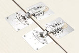 10PCS Cabinet Hinge Repair Plate Stainless Steel Kitchen Cupboard Door Fixing Bracket with Screws