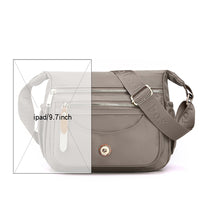 Multi-Pocket Splash-Proof Nylon Crossbody Shoulder Bag